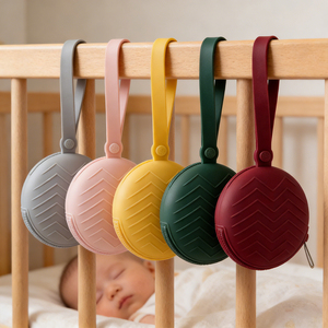 Boîte de rangement pour sucette portable avec impression personnalisée, sac pour sucette, boîte de rangement pour sucette pour poussette, porte-sucette en silicone - Product Image 1