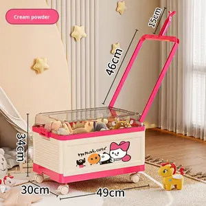 Caja de Almacenamiento con Ruedas y Tapa Abatible de Gran Capacidad, Organizador de Juguetes para Niños, Almacenamiento de Refrigerios para Bloques de Construcción <span class=keywords><strong>Lego</strong></span>, PP Duradero - Product Image 6