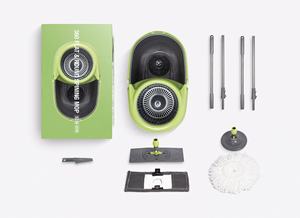 Serpillère rotative 360 avec <span class=keywords><strong>seau</strong></span>, fournitures de nettoyage ménager, serpillères et balais, serpillère plate en microfibre pour sols avec <span class=keywords><strong>seau</strong></span> - Product Image 2