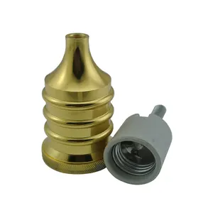 Threaded Holder Yellow Brass E27 Base Screw Thread Bulb Socket Lamp Holder