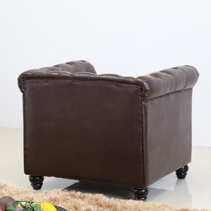 Hot <b>Sale</b> Mdoern Leisure Home Hotel Villa Furniture Project Brown Blue Green Restaurant Living Room Leather <b>Armchair</b> SP-HC450 Arm - Product Image 4