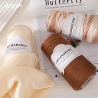 Fil de Soie Pure à 100 % (300g) pour Écharpe au Crochet Faite Main DIY, Doux et Soyeux, Fil de Dentelle Fin Teint N°6, Prix de Gros