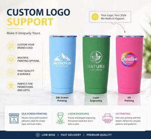 Custom Logo <b>Matte</b> <b>Rubber</b> Coated 20oz Stainless Steel Tumbler Splash Proof Lid Promotional Corporate Gift Insulated Travel Mug - Product Image 4