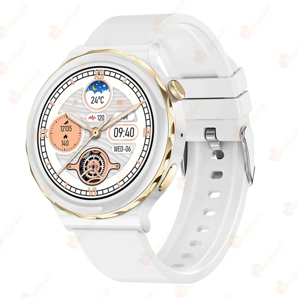 HK43 2024 jam tangan pintar Wanita Fashion baru jam tangan pemantauan kesehatan Dial kustom HD Bluetooth panggilan jam tangan pintar olahraga wanita