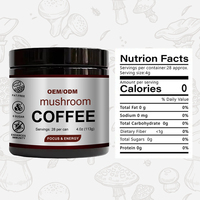Poudre de café aux champignons avec extrait de Crinière de lion, Chaga, Cordyceps et Reishi pour le bien-être quotidien