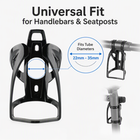 Support universel léger et durable pour porte-bidon de vélo sans perçage, base en silicone avec plaque en acier intégrée pour VTT