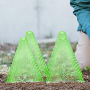 Cloche de jardin classique verte réutilisable en plastique transparent pour la protection des plantes en hiver, cloche pour fleurs et plantes - Product Image 5