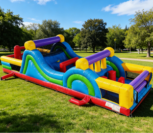 Parcours d'obstacles gonflable <span class=keywords><strong>de</strong></span> 40 pieds / château gonflable commercial en liquidation, château gonflable / château gonflable à sauter commercial à vendre - Product Image 4