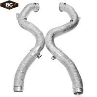 Tuyau de descente pour C63 C63S GLC63 GLC63S AMG W205 4.0T M177 Moteur 2014-2023 – Tuyaux d'échappement à haut débit, traversants avec isolation