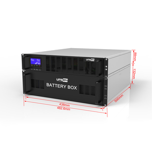 Kit de batterie externe pour onduleur monophasé en rack 2U avec écran LCD, onde sinusoïdale pure, 12 V CC, à connecter - Product Image 3