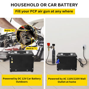 TUDIVING CE haute pression arrêt automatique <span class=keywords><strong>en</strong></span> gros 4500psi 12V 300bar transformateur intégré PCP chasse Paintball jeu compresseur d'air - Product Image 3