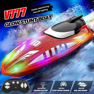 Flytec V777 2.4G LED RC Stunt Boat Double-Sided 360° Flip Waterproof <b>Remote</b> <b>Control</b> Boat Toy For Pool Lake Outdoor Play - Product Image 5