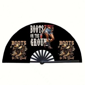 Éventail Pliant Personnalisé Grande Taille Style Art Populaire Sculpté pour les Fêtes Américaines, la Danse et les Souvenirs – Nouveauté 2025 – Vente Flash - Product Image 4