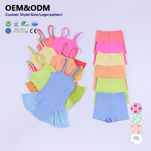 Vestito da yoga per ragazze stile balletto con spalline sottili, ricamo in rete laterale, pantaloncini integrati, colore e logo personalizzabili - Product Image 2