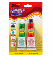 DERFOE Epoxy Steel, adhésif époxy à forte adhérence pour métal, plastique, verre et céramique, applications industrielles