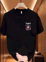 T-shirt décontracté pour homme tendance 2026, impression de haute qualité, coton pur, doux pour la peau, confortable