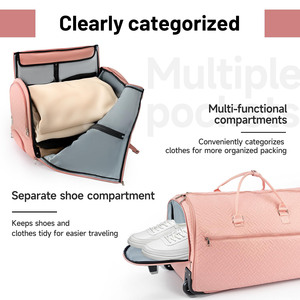 Wheeled <b>Travel</b> <b>Garment</b> <b>Bag</b> with Spacious 93L Capacity Waterproof Fabric and Multi-Pocket Design for Organized <b>Travel</b> - Product Image 5