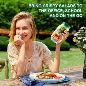 2025 Neue gesunde Ernährung Tragbarer Salat behälter Frisch haltbare vertikale Schicht salat schale Tragbare Salat gläser im Freien - Product Image 3