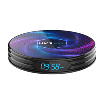 Boîtier TV HK1 Max Plus RK3368 Octa Core Android 9.0 4 Go 64 Go Google Play HD 4K Décodeur 32 Go 128 Go HK1Max Smart TV Box Wifi double