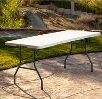 Table pliante de 180 cm la plus vendue pour les banquets de mariage en plein air