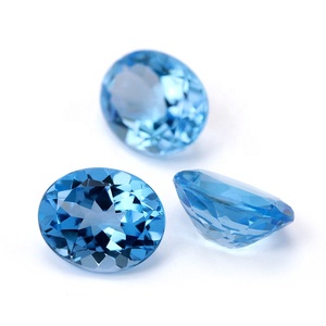 Pronto stock all'ingrosso <span class=keywords><strong>topazio</strong></span> sciolto <span class=keywords><strong>pietra</strong></span> preziosa naturale taglio ovale <span class=keywords><strong>topazio</strong></span> blu svizzero - Product Image 3