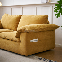 111190 Quanu Nouvelle Arrivée Canapé Nuage Lavable pour Petits Espaces, Canapé Droit Deux Places en Tissu Amovible, Mobilier de Salon