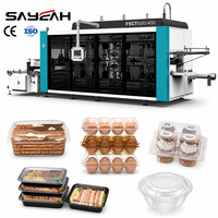 Automatische PP PET plastic voedselcontainer eierbak fruitdoos bloempot multi-station thermoformmachine