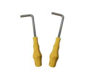 طقم مفكات براغي بمقبض بلاستيكي أصفر، مفتاح على شكل حرف L برأس زهرة البرقوق، قفل ثلاثي البطاقات T30، أدوات قفل بآلية الشد، مقاسات مترية مسطحة - Product Image 6