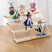 Présentoir en bois à 4 marches pour boîtes d'artisanat Signes muraux Étagère en bois pour figurines pop Cupcakes Fournisseurs de présentoirs en bois pour l'artisanat