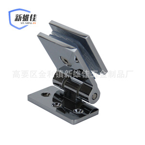 Charnière en alliage de zinc Xin Xiong Jia pour verre, 180 degrés, simple face, design minimaliste pour porte de douche de salle de bain - Product Image 4