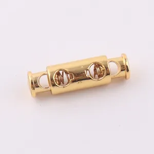Wholesale Gold Color Metal Alloy Rope Cord End Lock Stopper For 4mm Elastic Cord