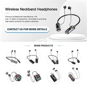 Écouteurs Sport G09 à tour de cou 5.4 avec affichage numérique LED, autonomie 100H, Stéréo HiFi, Micro ENC <span class=keywords><strong>pour</strong></span> la course, la gym et tous les téléphones - Product Image 6