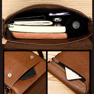 シングルショルダーバッグセットPUレザー素材クロスボディビジネスチェストメッセンジャースリング - Product Image 3