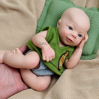 13 "Ultra lebensechte ultra realistische neugeborene Jungen Silikon wieder geborene Baby puppen offener Mund 3D gemalte Haut Modische neugeborene Puppen