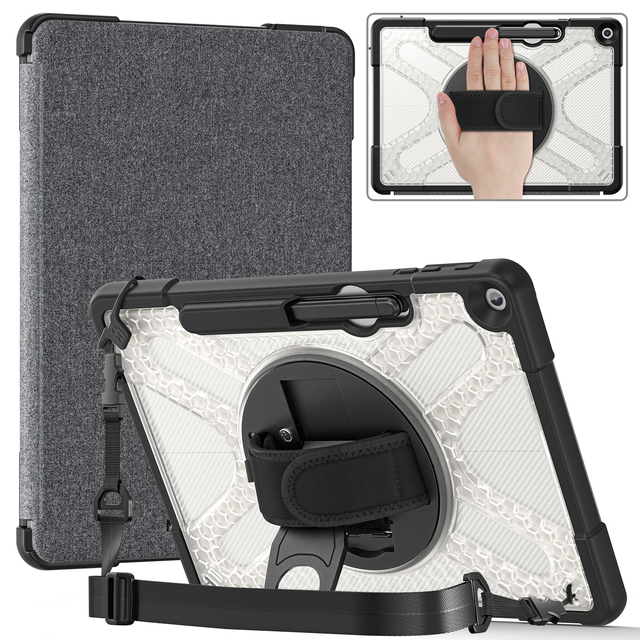Shockproof Tablet Accessories Case TPU+PC Material with Protective Hard Back Cover Kickstand for Microsoft Surface Pro 12