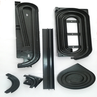Portes de placard de caravane modernes en PVC/ABS avec rails et surface finie pour salle de bain