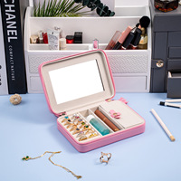 Boîte à bijoux portable créative, boîte d'accessoires de voyage, boîte de rangement simple pour boucles d'oreilles, colliers et bagues