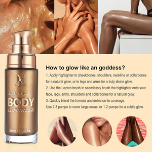 Maquillaje impermeable ODM personalizado brillo dorado cuerpo <span class=keywords><strong>seco</strong></span> brillo resaltador cuerpo resaltar brillo <span class=keywords><strong>seco</strong></span> <span class=keywords><strong>aceite</strong></span> corporal - Product Image 3