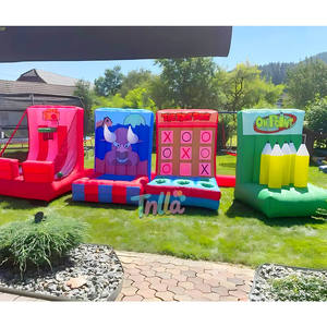 Jeu de carnaval gonflable portable 4 en 1 comprenant un panier de basket pour la location de fêtes et d'événements en plein air pour le jeu en intérieur - Product Image 3