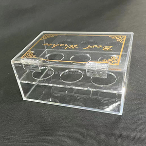 Paquet de petites boîtes-cadeaux avec couvercle rabattable à charnière Boîte-cadeau Ramadan avec logo d'impression personnalisé Boîte-cadeau acrylique en plexiglas de luxe spécial - Product Image 3