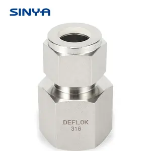 Hydraulic Fittings Supplier Hydraulic Instrument Compression Tube Fittings 1 To 16 Inch 3/8 In. Tube X 1/2 In. NPT Stainless SteelBulkhead Male Connector