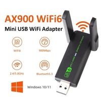802.11AX 900Mbps WIFI 6 BT 5,3 WiFi adaptador USB tarjeta de red inalámbrica 2 en 1 BT Wifi Dongle antena para controlador de PC gratis