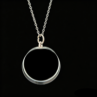 Collier en cristal K9 vierge personnalisable pour gravure laser, forme ronde, en verre, idéal pour cadeau, vente en gros à prix abordable
