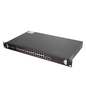24 puertos 10/100 m interruptor de POE, con <span class=keywords><strong>2</strong></span> enlace 1000 m RJ45 interfaz en interruptores de red POE - Product Image 1