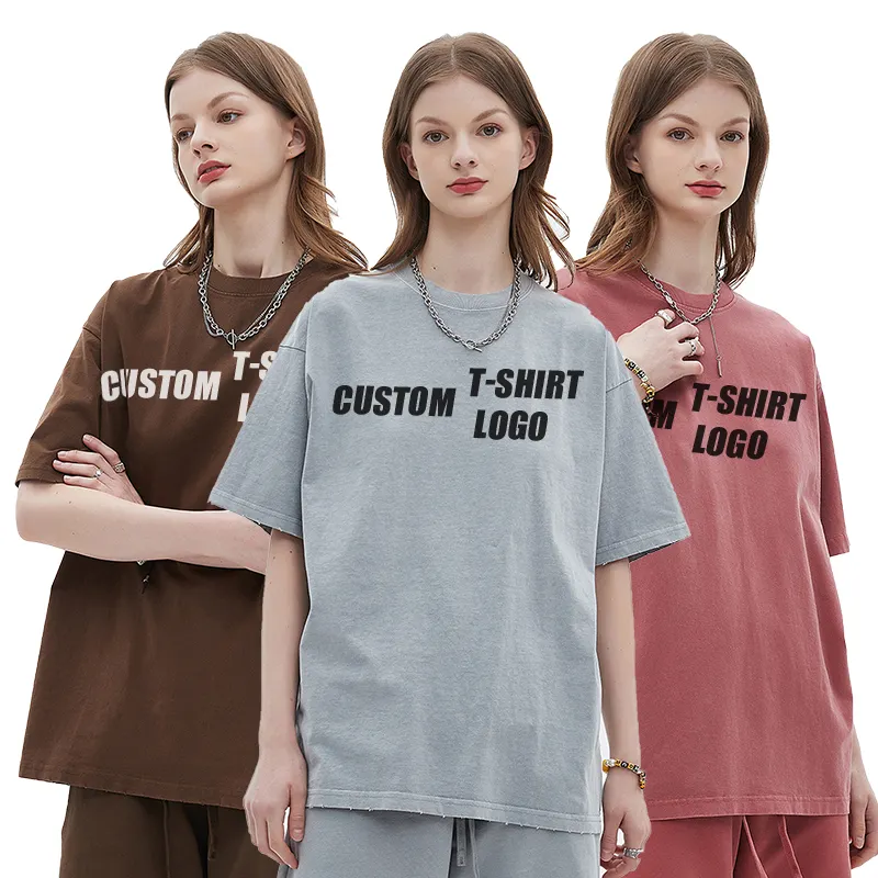 Junge Dame High Street-Stil T-Shirt 100 % Baumwolle individuelles Logo Label runder Nacken kurze Ärmel T-Shirt