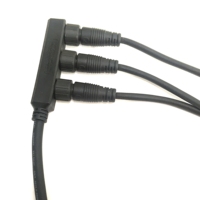 LLT 2pin F Splitter Cable Connector Power Led Plastic IP67 Waterproof Light Cable Gland Connector
