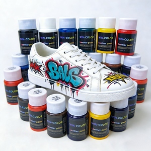 Peinture acrylique professionnelle à base d'eau pour chaussures, 12 couleurs, 29,5 ml, pour graffitis sur baskets et cuir - Product Image 2