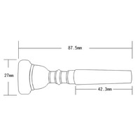 1Pcs Professional Brass Instrument Standard Small Blowing Nozzle 3C 5C 7C Brass Instrument Accessories