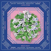 Mahjong américain, 160 tuiles en acrylique marbré, tapis de jeu antidérapant bleu paon pour 4 joueurs, soirée de jeu en club, prêt à être expédié