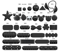 Offre Spéciale Logo Personnalisé USB Silicone Bureau Organisateur De Câble Support De Câble En Silicone Pinces